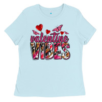 Baby Blue valentine vibes olivia Ladies Tee - OliviaCreatesArt