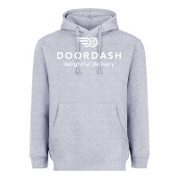 Heather Grey doordash Heavyweight Hoodie - artisFamous