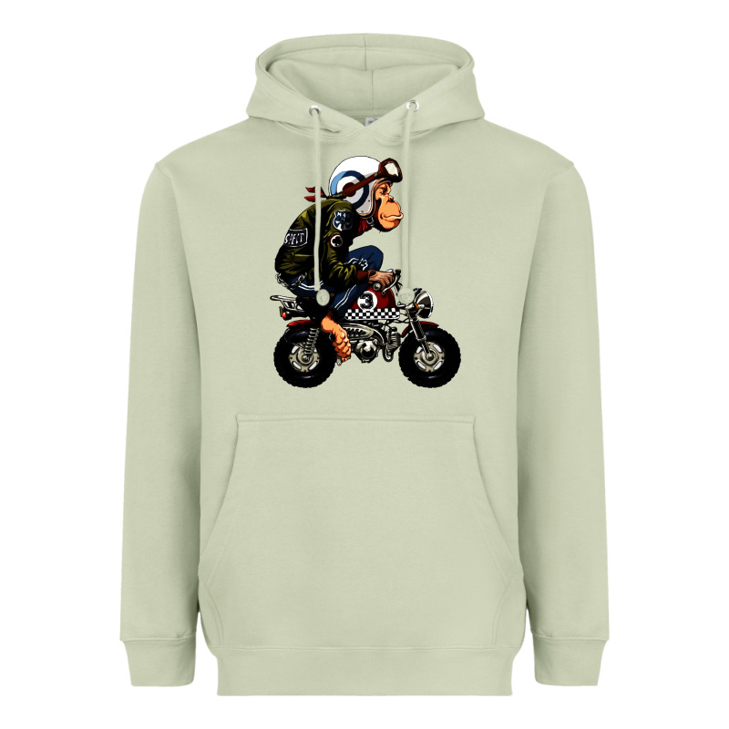 Monkey Bike Cartoon Heavyweight Hoodie by artisFamous | Teevron