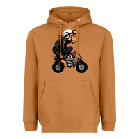 Meerkat monkey bike cartoon Heavyweight Hoodie - artisFamous