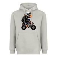 Moon Dust monkey bike cartoon Heavyweight Hoodie - artisFamous