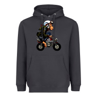 Smoke monkey bike cartoon Heavyweight Hoodie - artisFamous