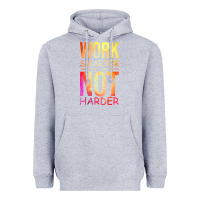 Heather Grey work smarter not harder Heavyweight Hoodie - artisFamous