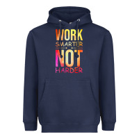 Navy work smarter not harder Heavyweight Hoodie - artisFamous