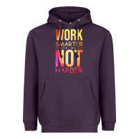 Plum work smarter not harder Heavyweight Hoodie - artisFamous