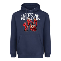 Navy maneskin rock Heavyweight Hoodie - artisFamous