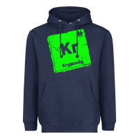 Navy kr kryptonite Heavyweight Hoodie - artisFamous