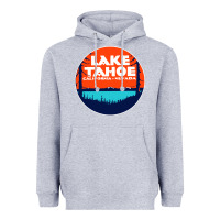 Heather Grey lake tahoe california Heavyweight Hoodie - artisFamous
