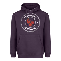 Plum university of phoenix white red Heavyweight Hoodie - artisFamous