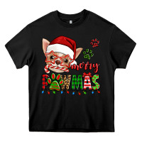 Black merry pawmas christmas chihuahua Heavy Core Tee - Jasminsmagicworld