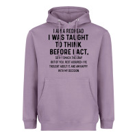 Lavender i am a redhead i was taught to think Heavyweight Hoodie - artisFamous
