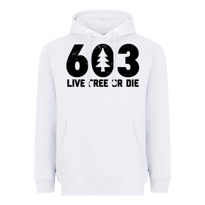 Live Free Or Die 603 Tree Heavyweight Hoodie by artisFamous | Teevron