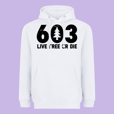 Live Free Or Die 603 Tree Heavyweight Hoodie Designed By Artisfamous