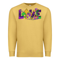 Antique Gold mardi gras love Premium Sweatshirt - JahusDesignShop