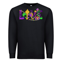 Black mardi gras love Premium Sweatshirt - JahusDesignShop