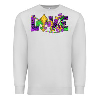 Dove Grey mardi gras love Premium Sweatshirt - JahusDesignShop