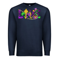 Navy mardi gras love Premium Sweatshirt - JahusDesignShop