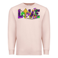 Pale Pink mardi gras love Premium Sweatshirt - JahusDesignShop