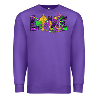 Purple mardi gras love Premium Sweatshirt - JahusDesignShop