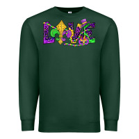 Sports Green mardi gras love Premium Sweatshirt - JahusDesignShop