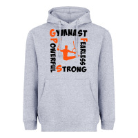 Heather Grey awesome gymnastics boy gymnast power strong Heavyweight Hoodie - artisFamous