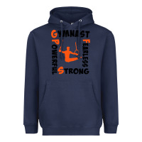 Navy awesome gymnastics boy gymnast power strong Heavyweight Hoodie - artisFamous