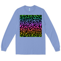 Colony Blue leopard glitter seamless pattern Long Sleeve Tee - BundleAndBundleShop