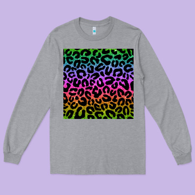 Leopard Glitter Seamless Pattern Long Sleeve Tee Designed By Bundleandbundleshop