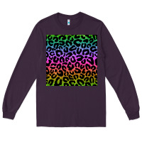 Plum leopard glitter seamless pattern Long Sleeve Tee - BundleAndBundleShop