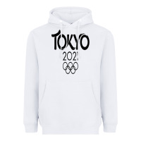 White Olympic RingTokyo 2020 Heavyweight Hoodie - artisFamous