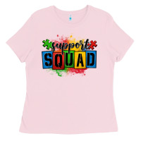 Bubblegum Pink autism support squad Ladies Tee - OliviaCreatesArt
