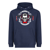 Navy loner rebel Heavyweight Hoodie - artisFamous