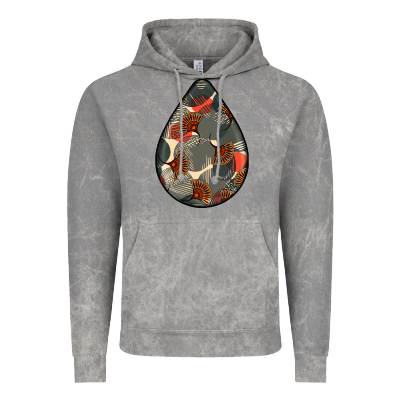 African Fabric Pattern Teardrop Earrings Vintage Hoodie by BundleAndBundleShop | Teevron