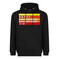 Black utah national parks utah s mighty five souvenir nps moab Heavyweight Hoodie - artisFamous