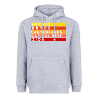 Heather Grey utah national parks utah s mighty five souvenir nps moab Heavyweight Hoodie - artisFamous
