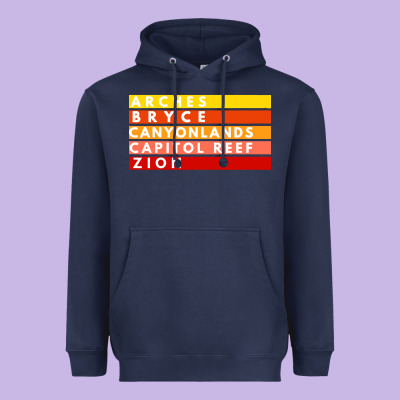 Utah National Parks Utah S Mighty Five Souvenir Nps Moab Heavyweight Hoodie Designed By Artisfamous