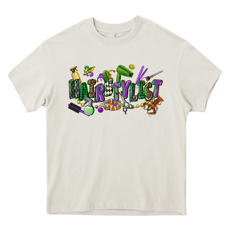 Hairstylist Mardi Gras Heavy Core Tee by CowGirlArtShop | Teevron