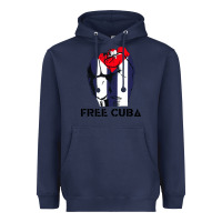 Navy free cuba Heavyweight Hoodie - artisFamous