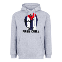Heather Grey free cuba Heavyweight Hoodie - artisFamous