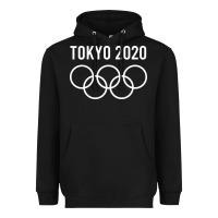 Black OLYMPIC TOKYO 2020 Heavyweight Hoodie - artisFamous