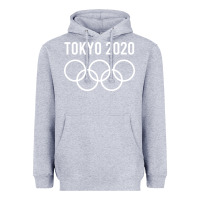 Heather Grey OLYMPIC TOKYO 2020 Heavyweight Hoodie - artisFamous