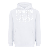 White OLYMPIC TOKYO 2020 Heavyweight Hoodie - artisFamous