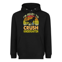Black i'm ready to crush kindergarten dinosaur back to school kids t shirt Heavyweight Hoodie - artisFamous