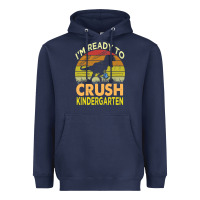 Navy i'm ready to crush kindergarten dinosaur back to school kids t shirt Heavyweight Hoodie - artisFamous