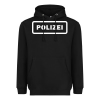 Black polizei Heavyweight Hoodie - artisFamous