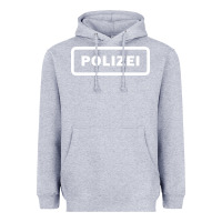 Heather Grey polizei Heavyweight Hoodie - artisFamous