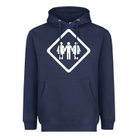 Navy threesome Heavyweight Hoodie - artisFamous