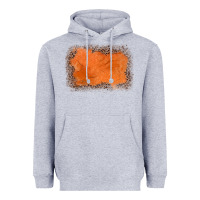 Heather Grey gemstone orange leopard background Heavyweight Hoodie - JahusDesignShop