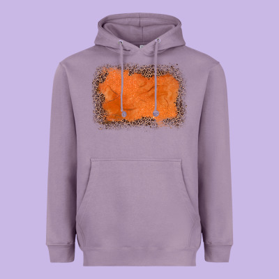 Gemstone Orange Leopard Background Heavyweight Hoodie Designed By Jahusdesignshop