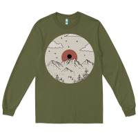 Army Green The Mountains Are Calling Long Sleeve Tee - Bettercallsaul